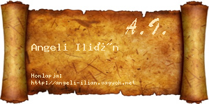 Angeli Ilián névjegykártya